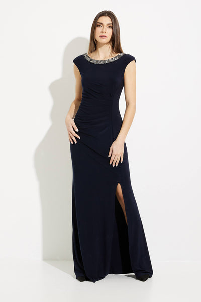 Sienna Beaded Gown, Midnight Blue