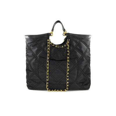 Go-Getter Quilted Tote, Black