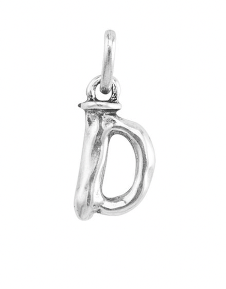 Small Silver Letter Charms