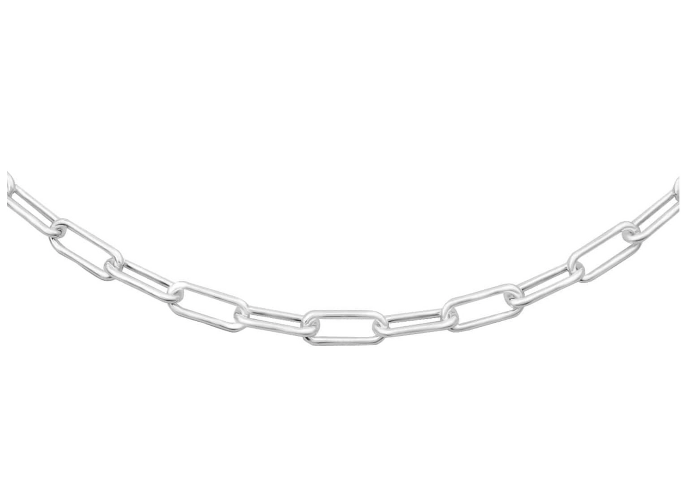 Oval Chain 3.5mm 24", Silver