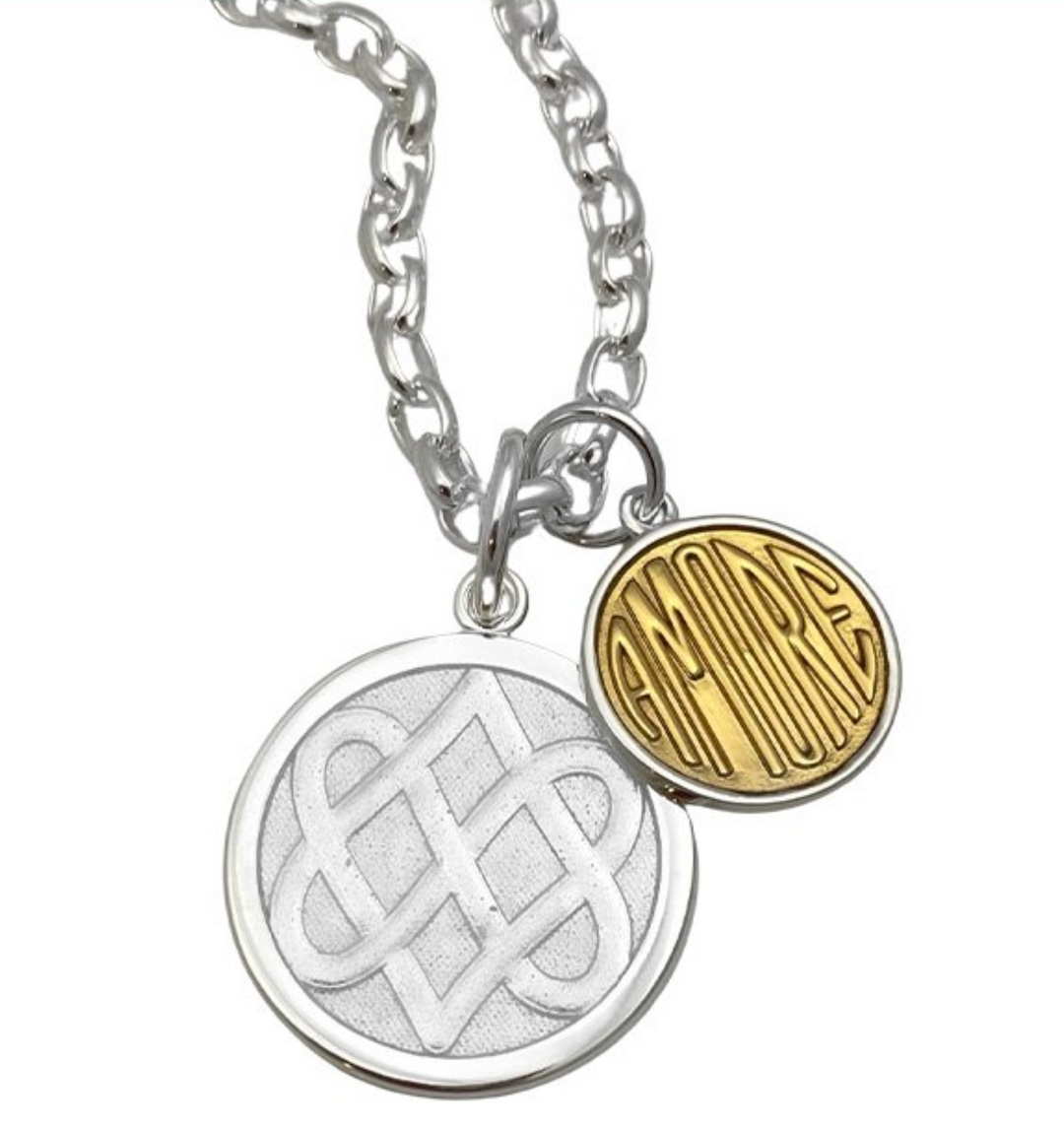 Celtic Knot Medium Pendant, Alpine White