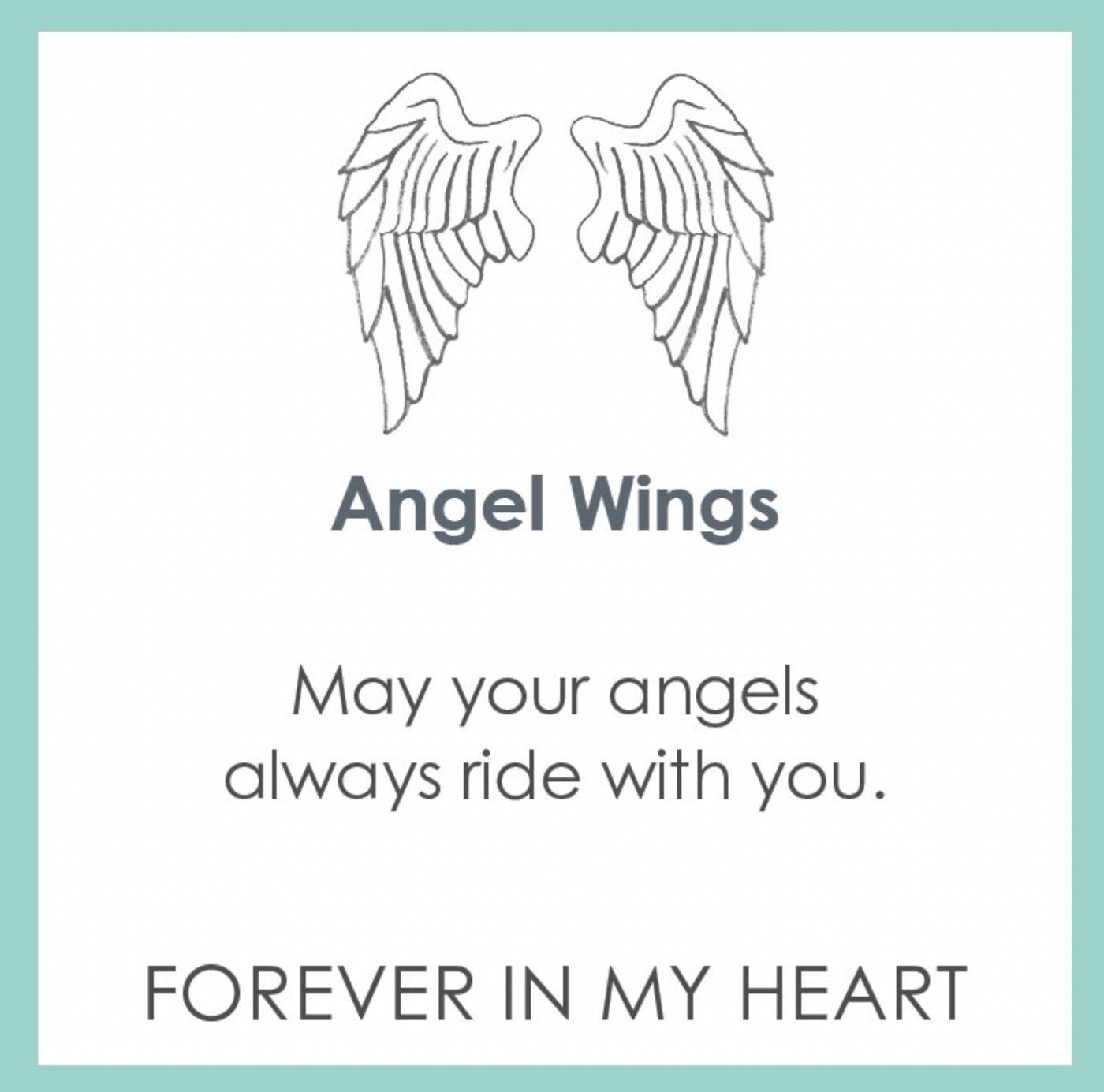 Angel Wings Heart Medium Pendant, Gold Ivory