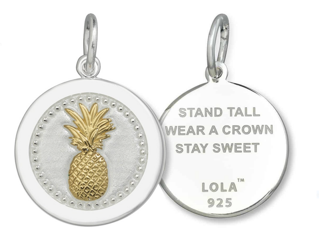 Pineapple Gold Mini Pendant, Alpine White