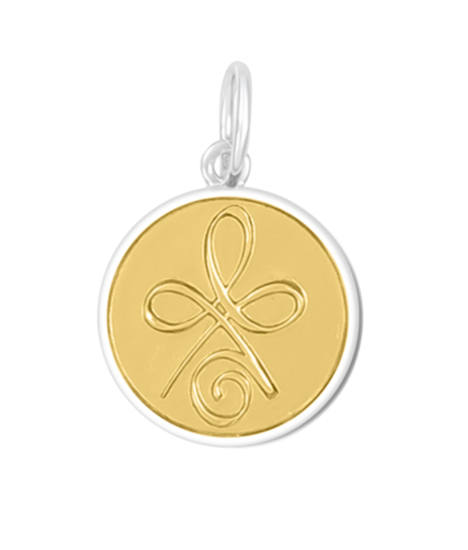 American Cancer Celtic Knot Small Pendant, Gold Ivory