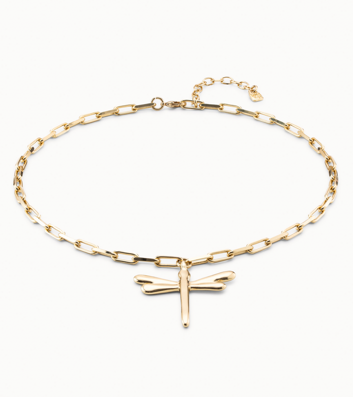 Freedom Dragonfly Necklace, Gold