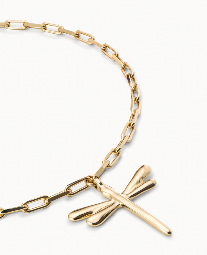 Freedom Dragonfly Necklace, Gold