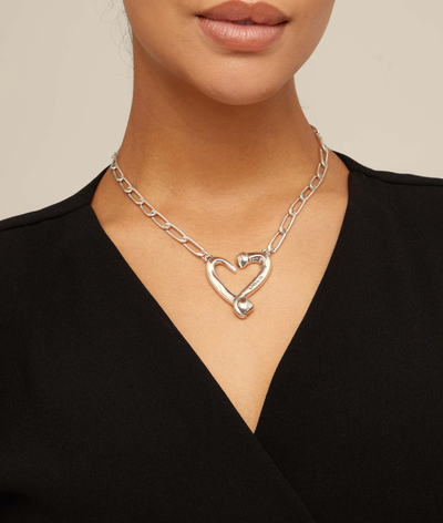 One Love Heart Necklace, Silver