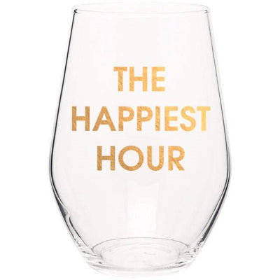 Happiest Hour Wine Glass