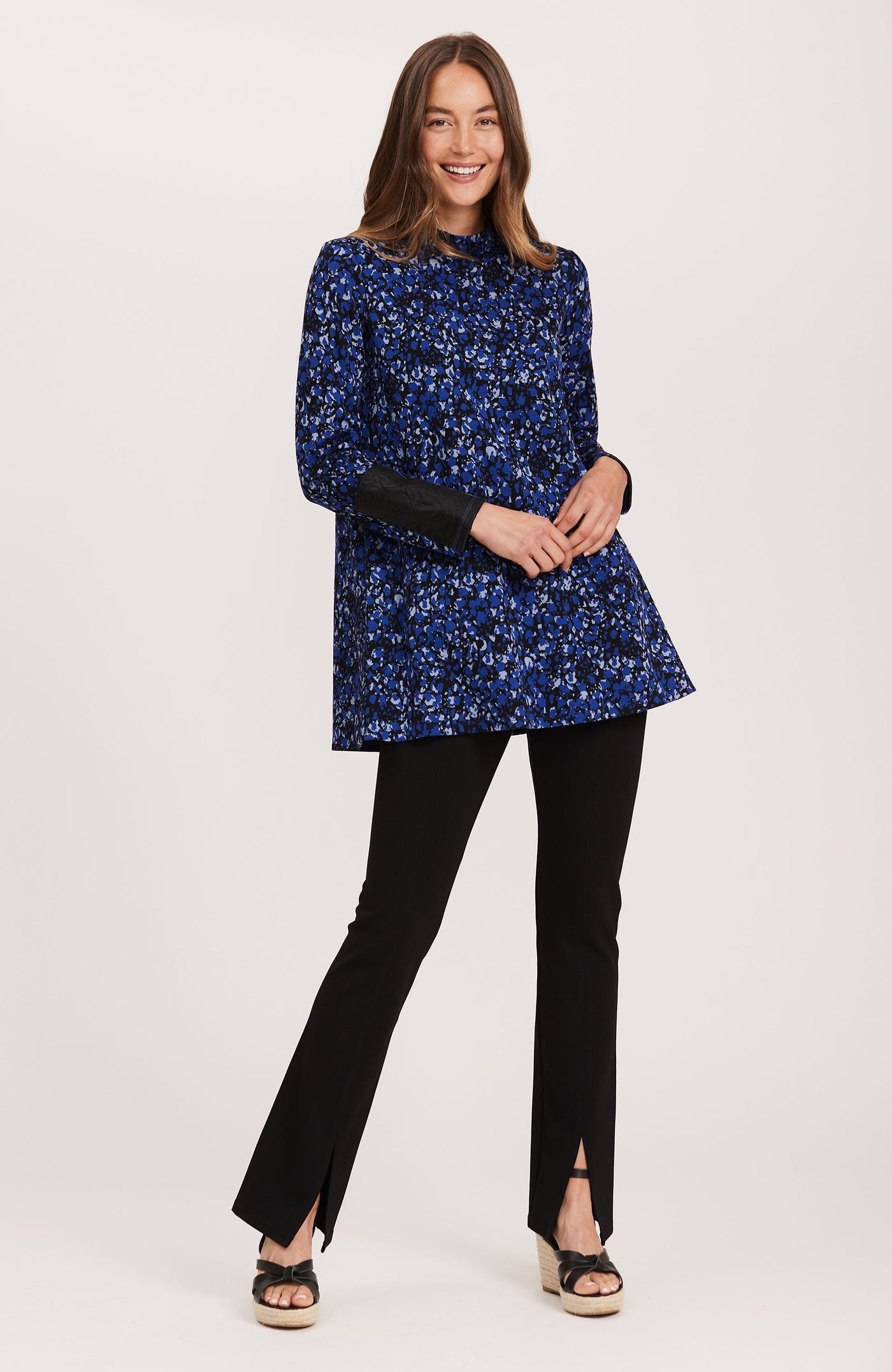 Chrissy Jacquard Tunic, Abstract Floral