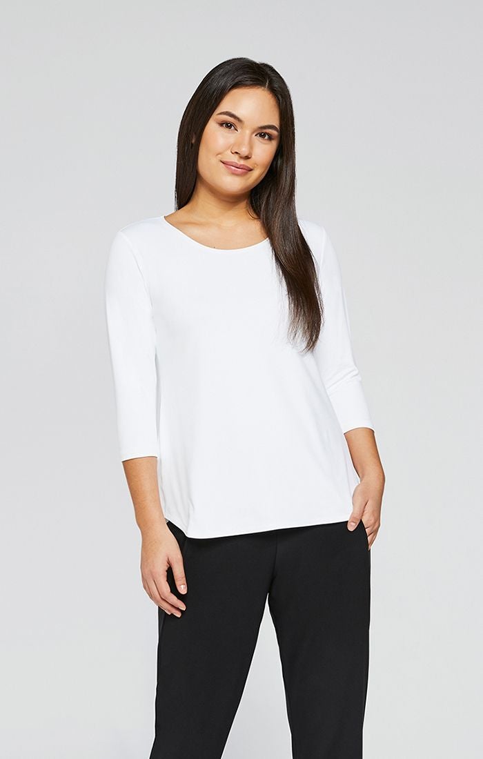 Go To Classic 3/4 Sleeve, White